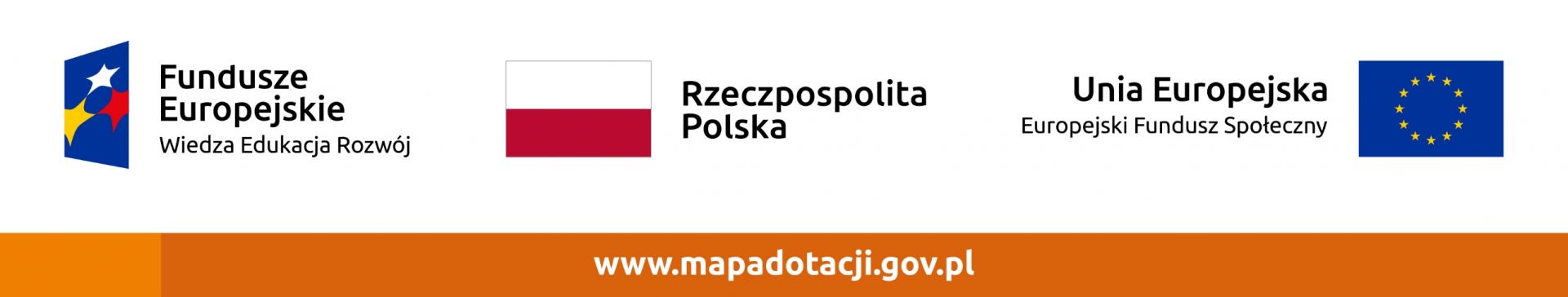 Loga fundatorów projektu, adres strony www.mapadotacji.gov.pl